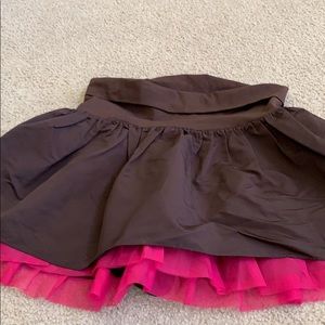 Pull on Skirt with tulle trim NWOT 12